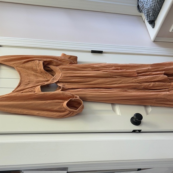 Free People Backless Dress in Peach - Picture 3 of 10